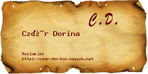 Czár Dorina névjegykártya