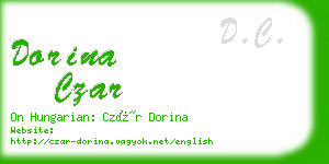 dorina czar business card